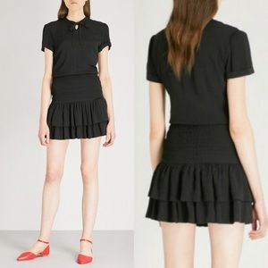 Women’s black Maje smocked dress